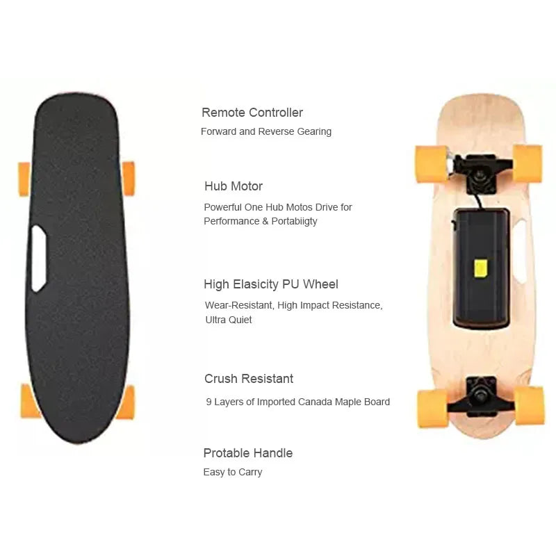 Portable Four Wheels Electric Scooters For Adults Boost Electric Skateboard Wireless Remote Controller Scooter Plate Board