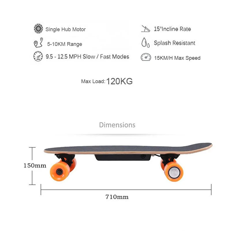 Portable Four Wheels Electric Scooters For Adults Boost Electric Skateboard Wireless Remote Controller Scooter Plate Board