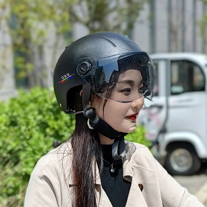 Helmet with Double Lens Visors